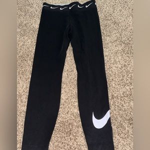 Nike black & white high waist leggings L